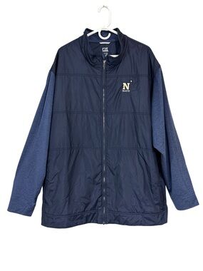 Cutter & Buck Navy Midshipmen Hybrid Full-Zip Jacket